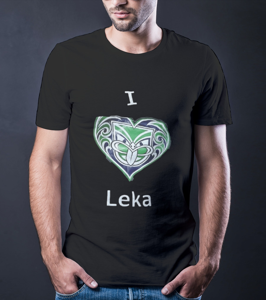 I Leka New Zealand Warriors Heart Shape Koru T-Shirt