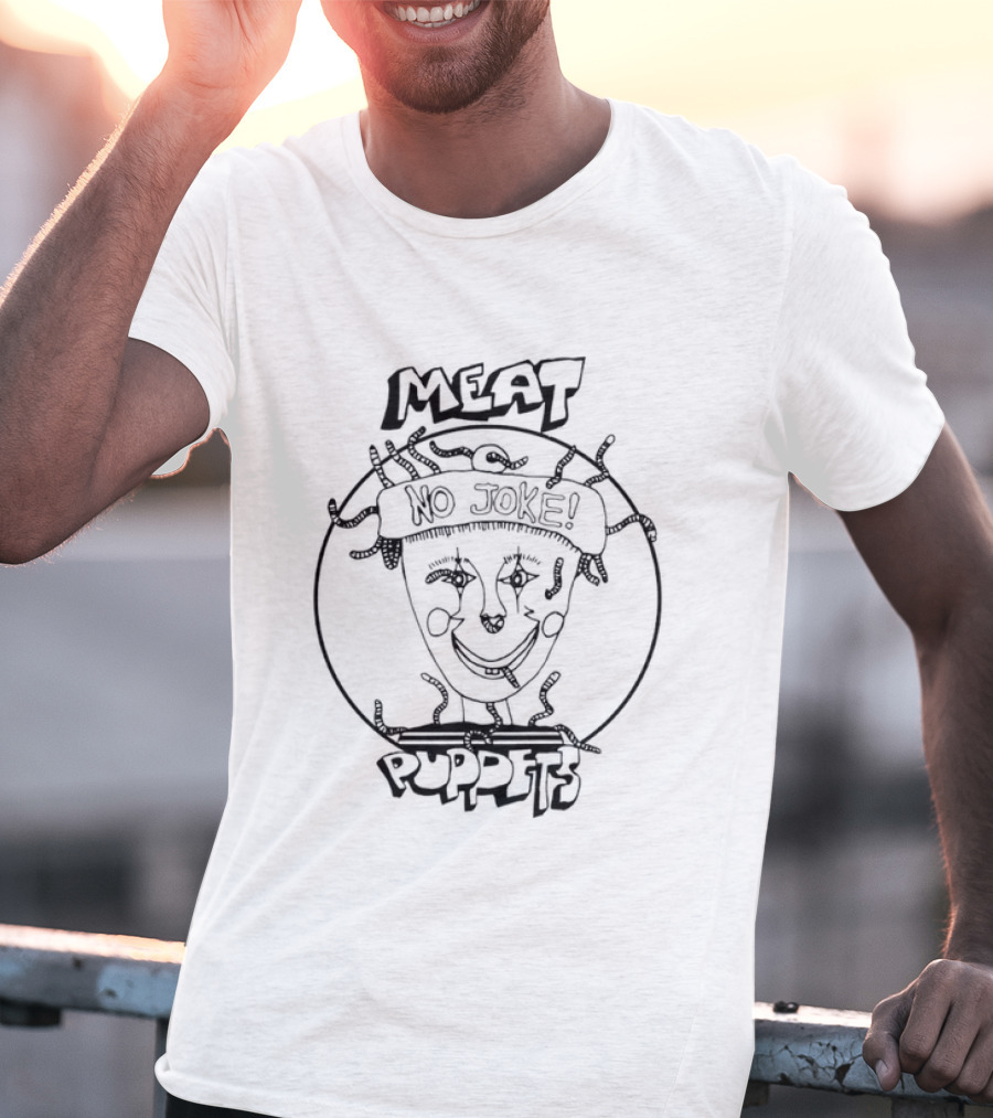 Meat Puppets No Joke Alternative Rock Band Iconic Smiling Face T-Shirt