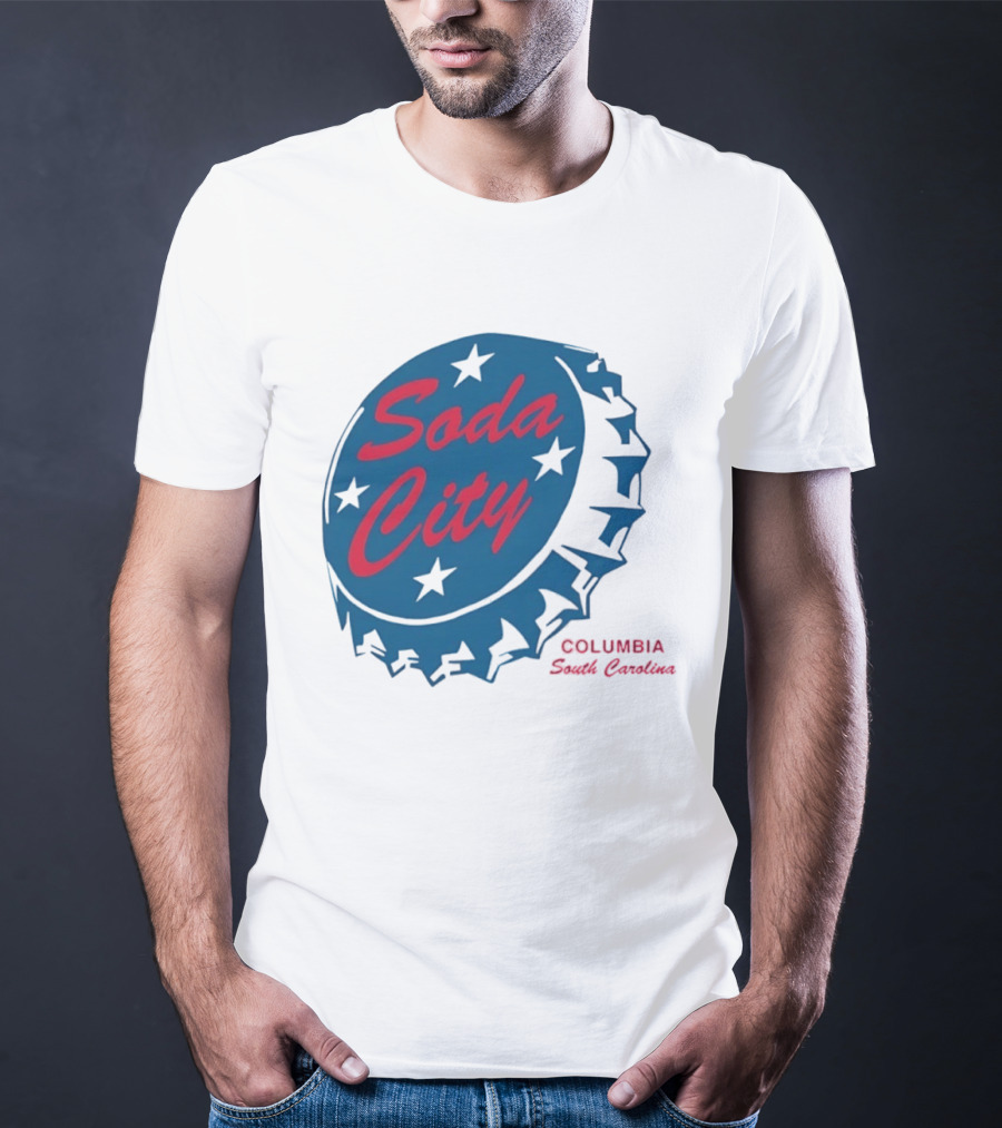 Soda City Columbia South Carolina Bottle Cap Stars T-Shirt
