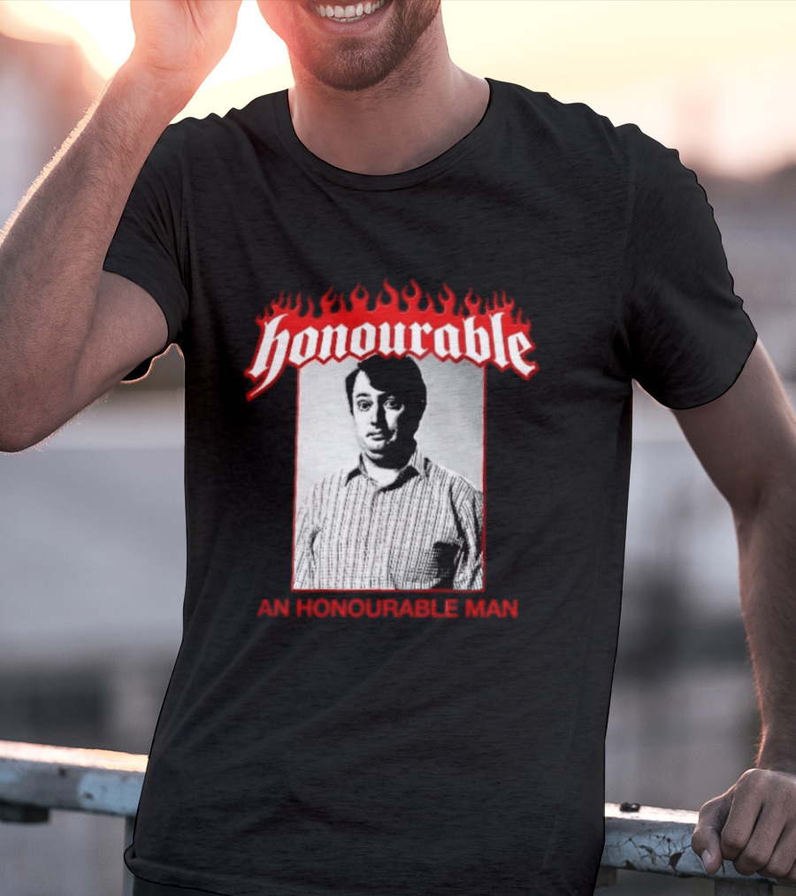 Honourable An Honourable Man Mark Corrigan Flames Frame T-Shirt