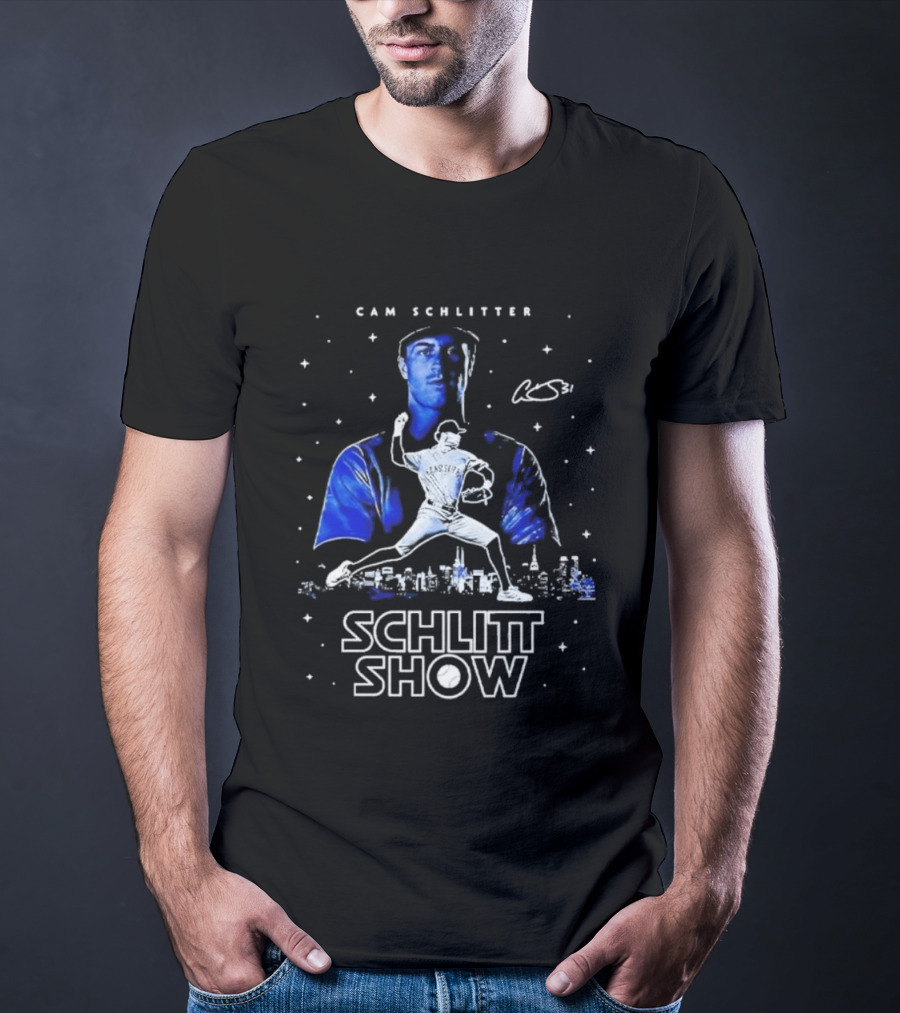 Cam Schlittler Schlitt Show Baseball Pitcher Starry Blue T-Shirt