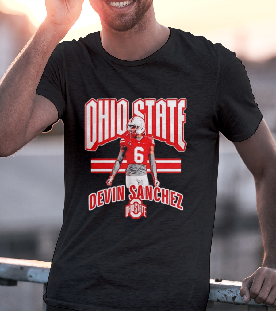 Ohio State Buckeyes Devin Sanchez Number 6 Fan T-Shirt