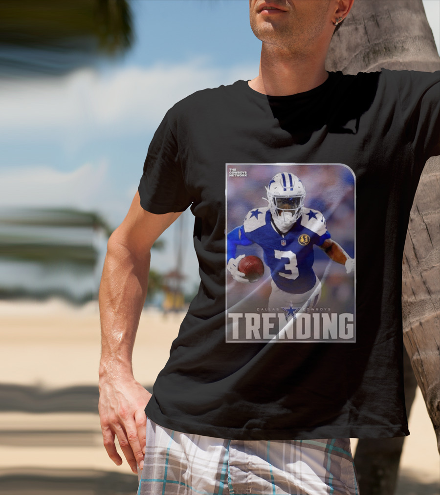 Dallas Cowboys Network Trending Number 3 Player Football T-Shirt