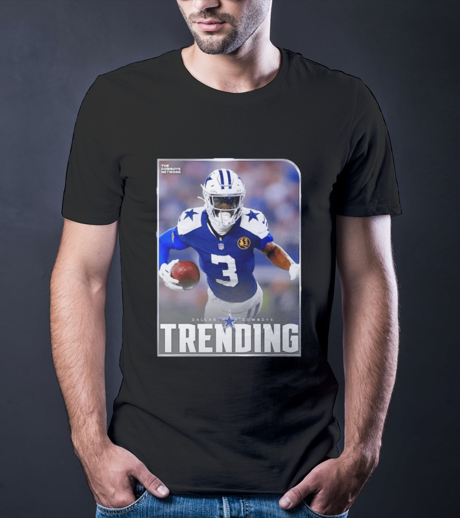 Dallas Cowboys Network Trending Number 3 Player Football T-Shirt