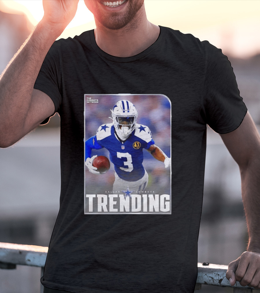 Dallas Cowboys Network Trending Number 3 Player Football T-Shirt