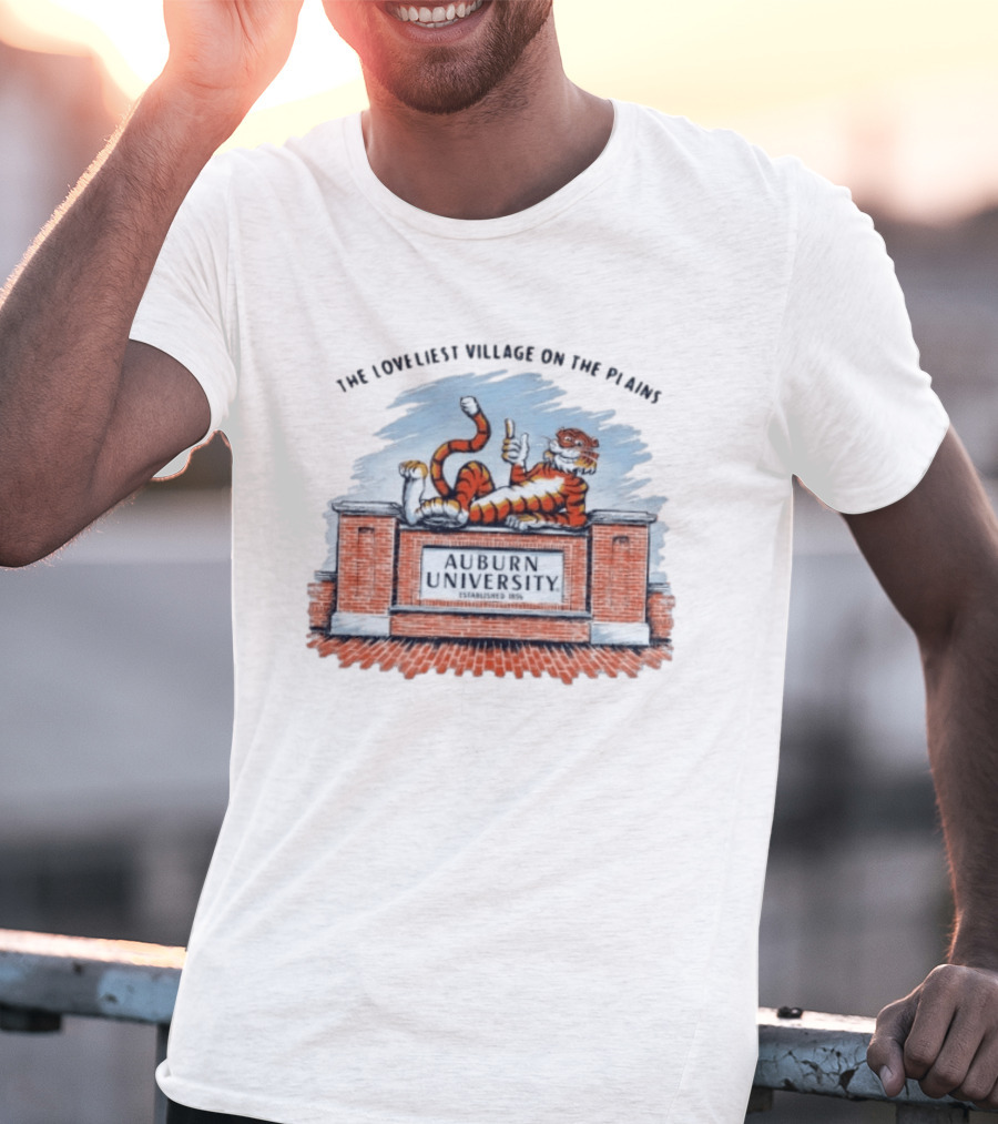 Auburn University Established 1856 The Loveliest Village On The Plains Tiger T-Shirt