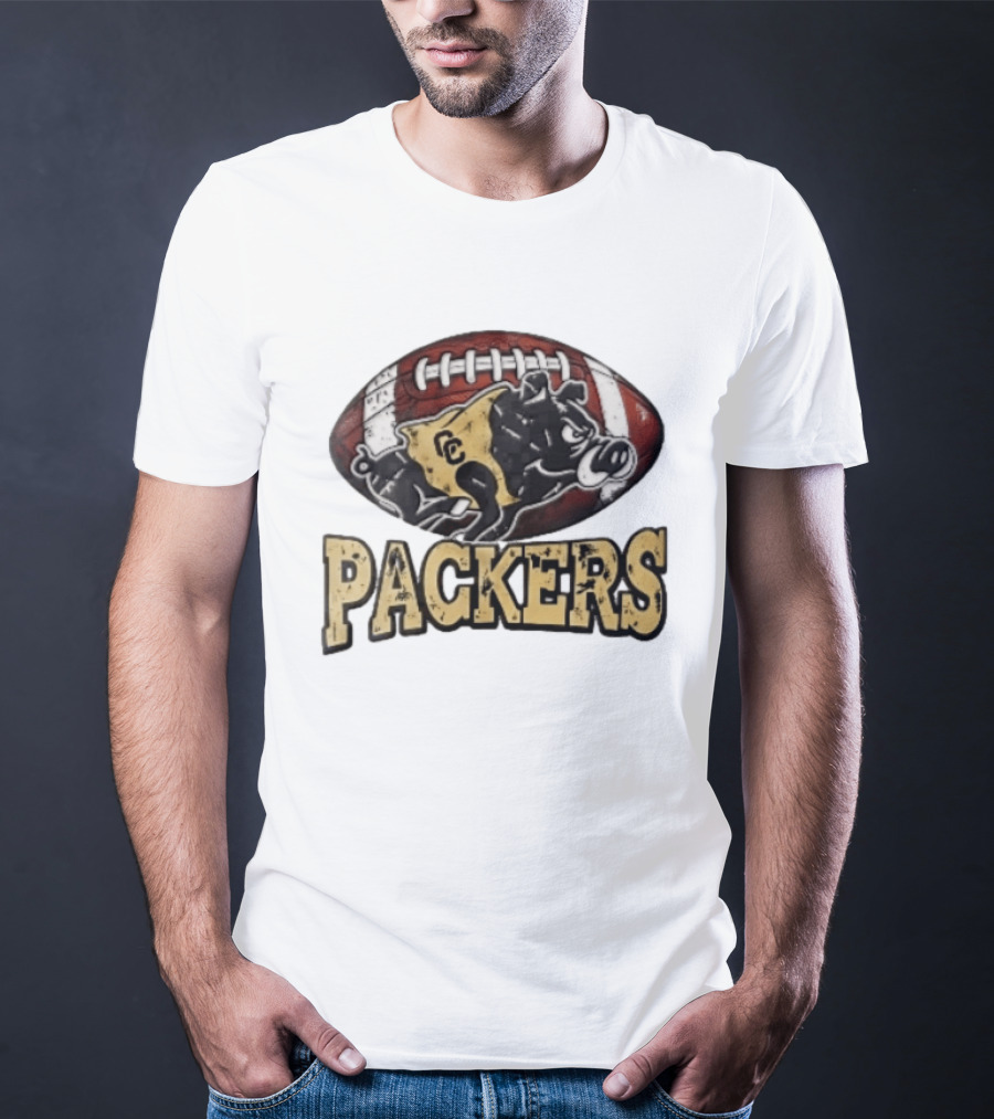 Colquitt County Packers Vintage Style Cartoon Boar Football T-Shirt