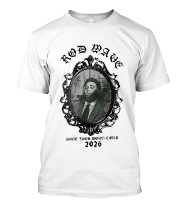 Rod Wave Dont Look Down Tour 2026 Green Tint Ornate Silver Frame T-Shirt