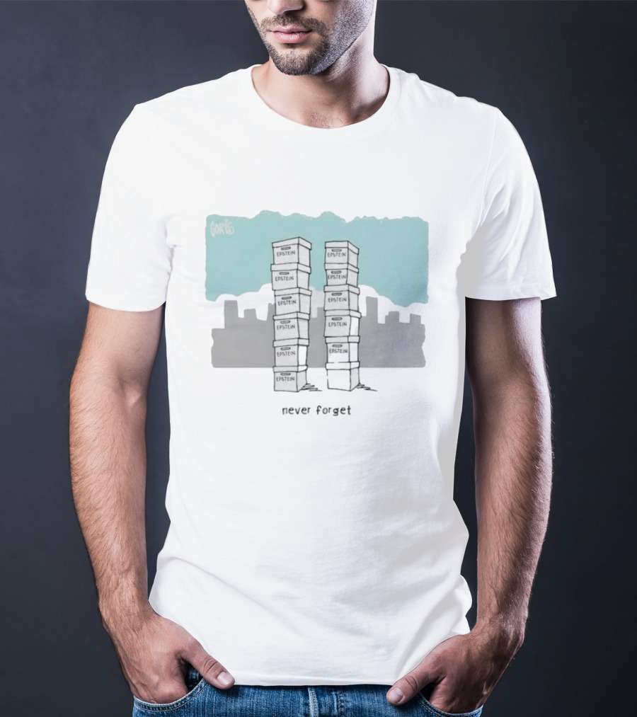 Epstein Never Forget Twin Towers Illustration 9 11 T-Shirt