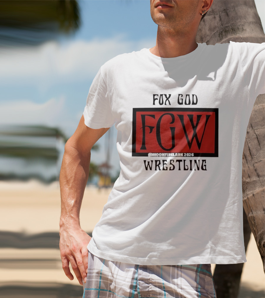 Fox God FGW Wrestling Moonfirelark 2025 Red T-Shirt