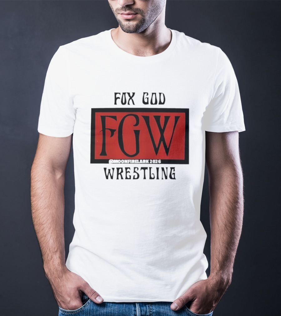 Fox God FGW Wrestling Moonfirelark 2025 Red T-Shirt