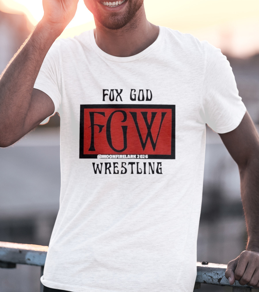 Fox God FGW Wrestling Moonfirelark 2025 Red T-Shirt