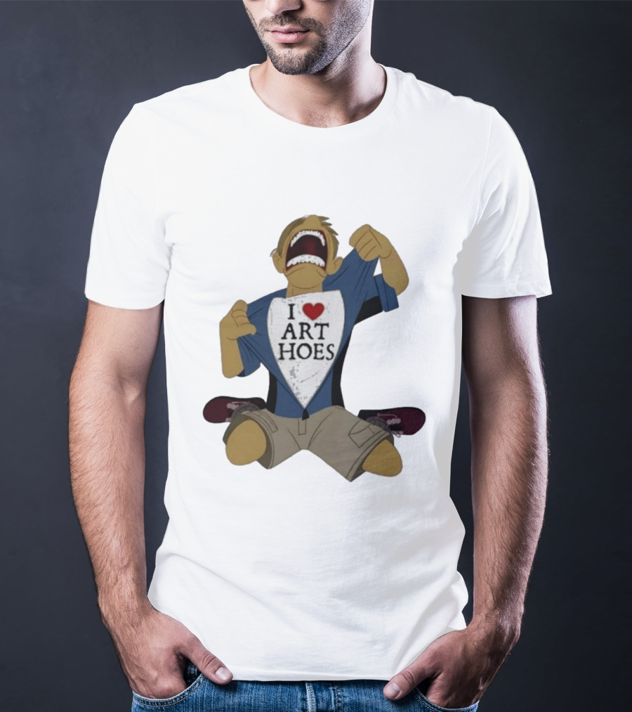 I Love Art Hoes Vintage Cartoon Style Trend T-Shirt