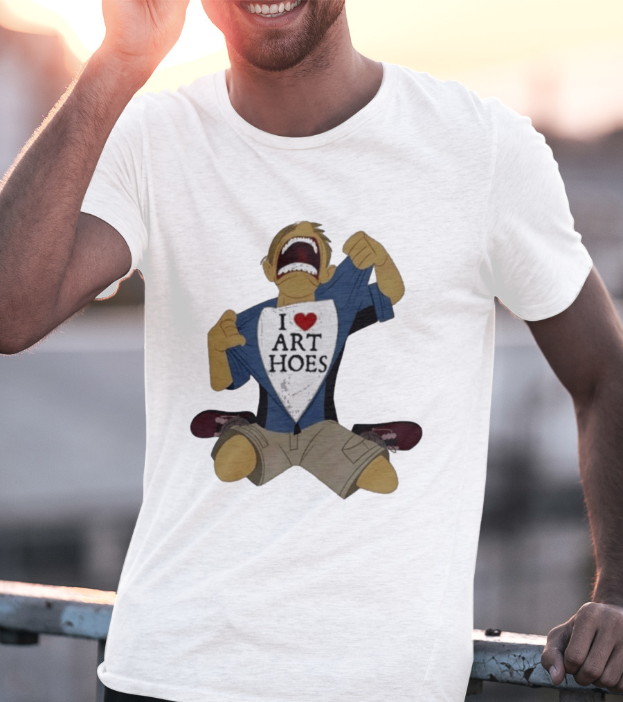 I Love Art Hoes Vintage Cartoon Style Trend T-Shirt