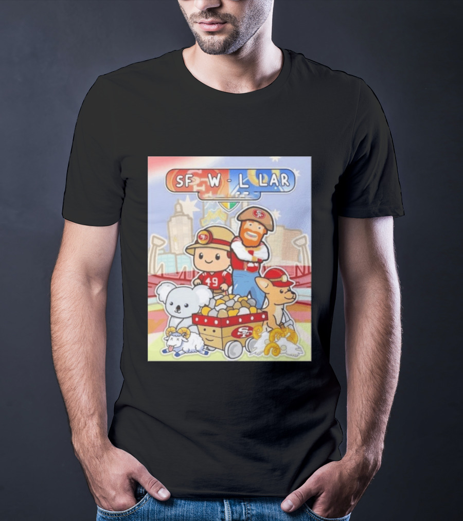 San Francisco 49ers Dig Up A Win SF W L LAR Australia T-Shirt