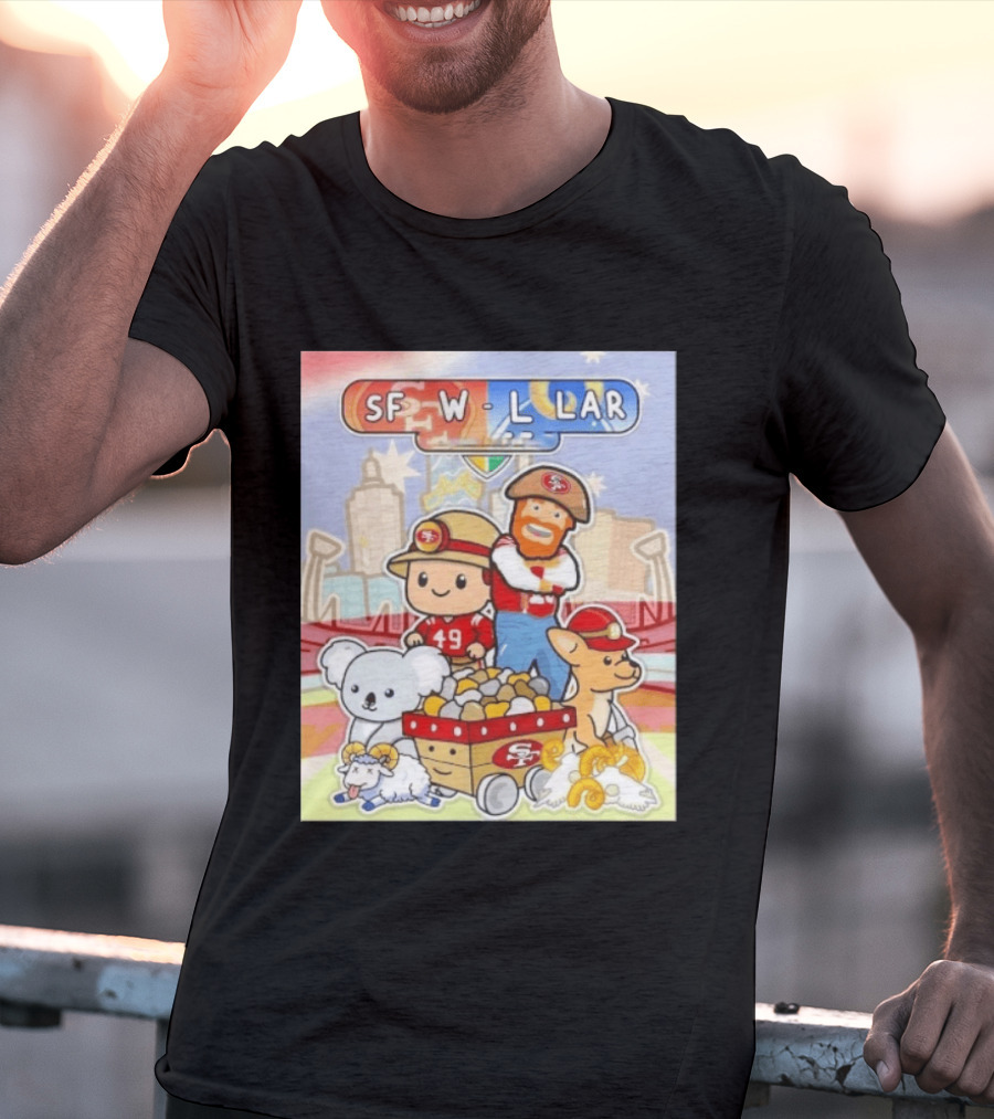 San Francisco 49ers Dig Up A Win SF W L LAR Australia T-Shirt