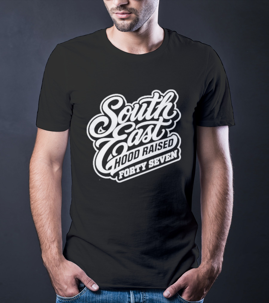 South East Hood Raised Forty Seven Streetwear Collection T-Shirt