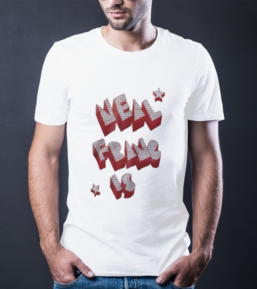 Neal Francis Is Checkerboard Red Block Letters With Stars T-Shirt