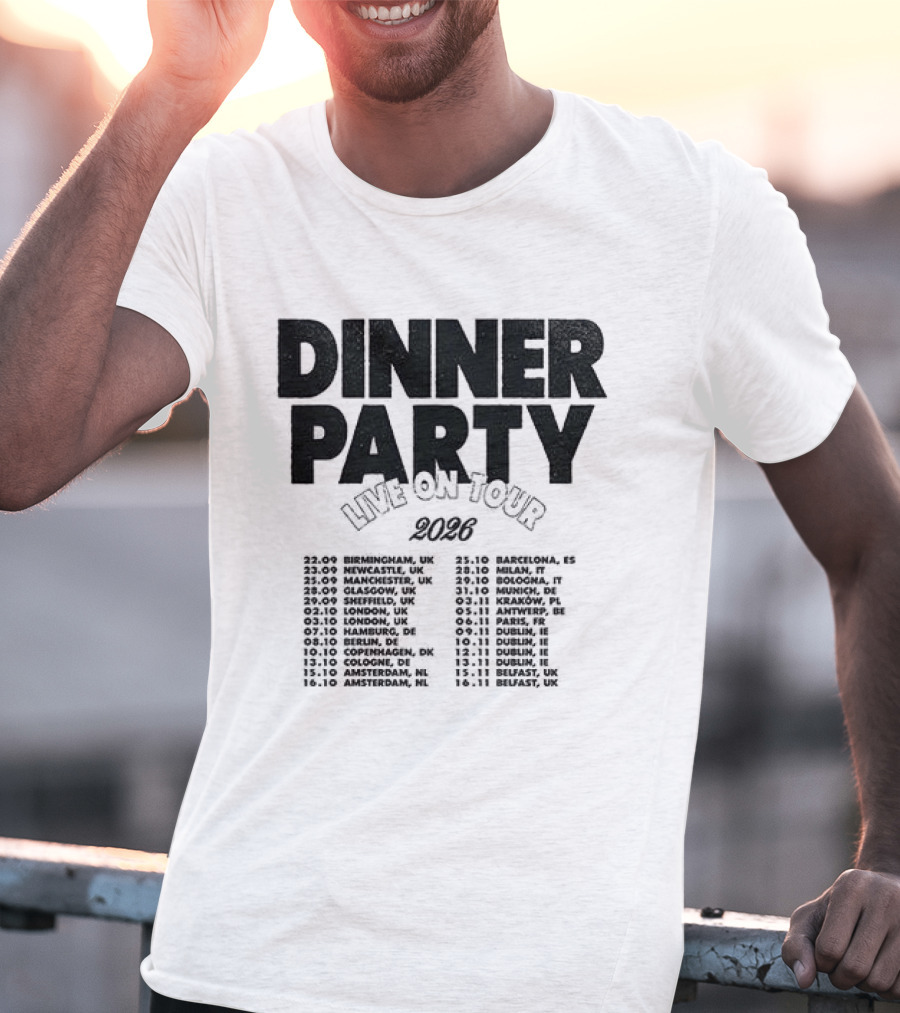 Niall Horan Dinner Party Live On Tour 2024 Dates Schedule T-Shirt