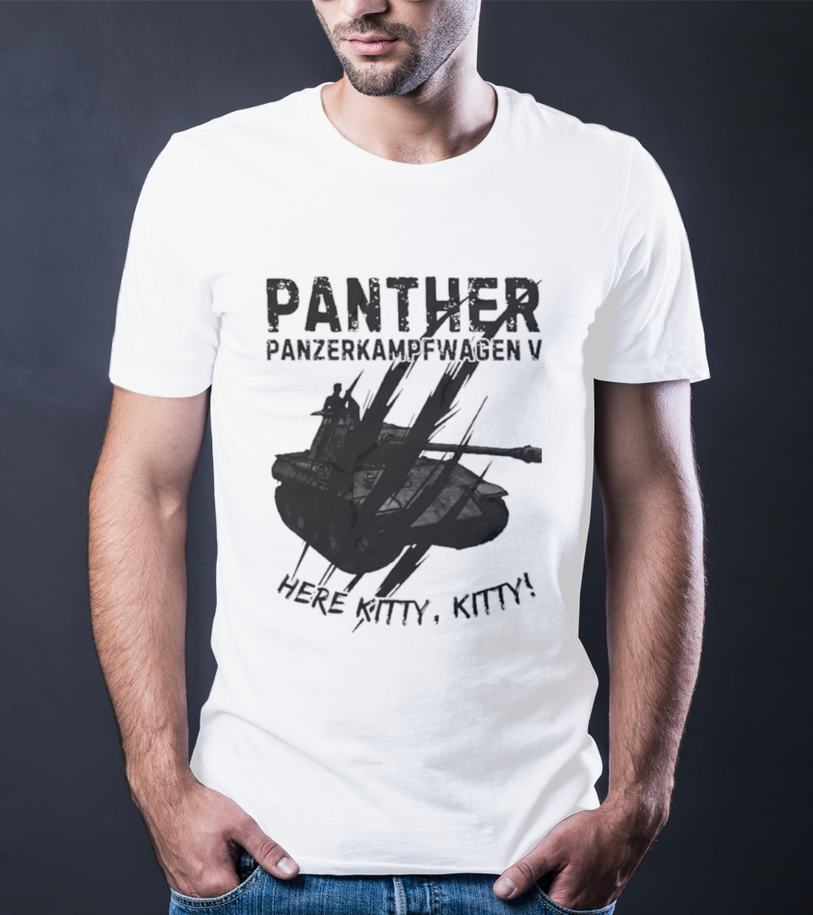 Panther Panzerkampfwagen V Here Kitty Kitty T-Shirt
