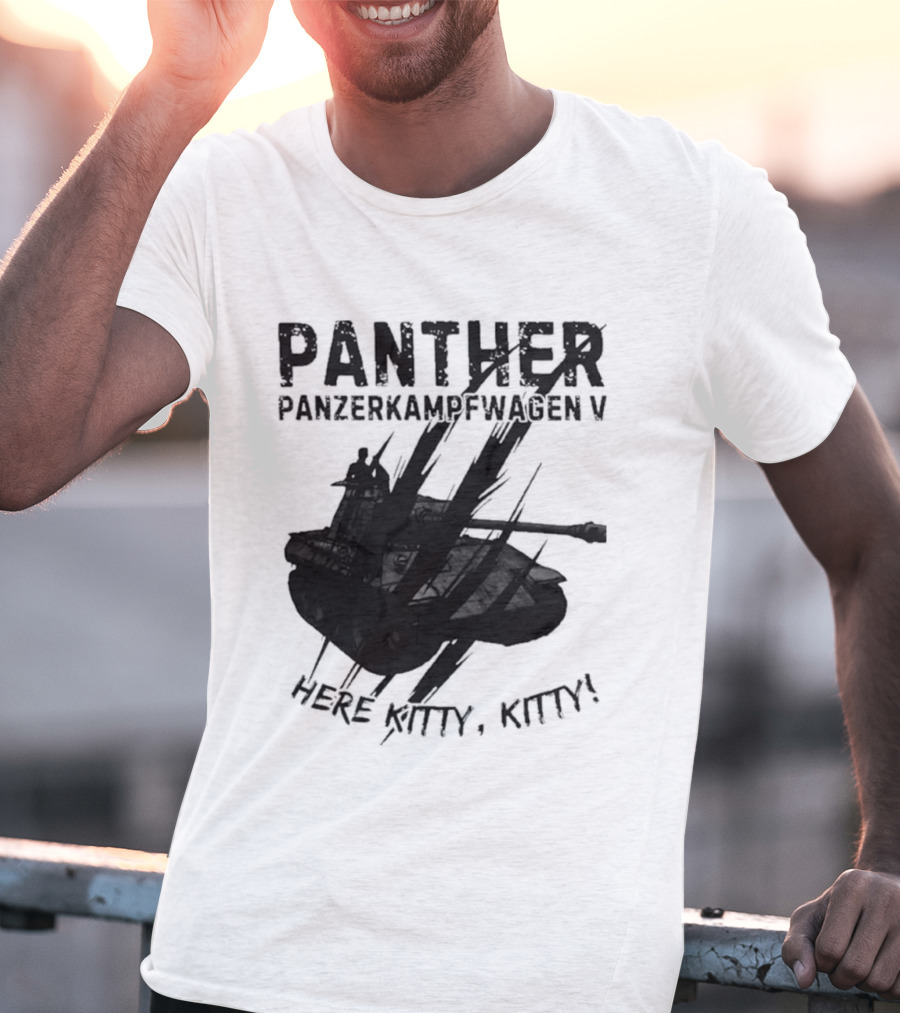 Panther Panzerkampfwagen V Here Kitty Kitty T-Shirt