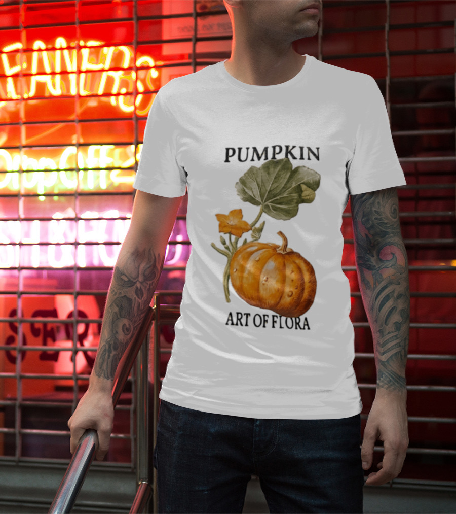 Pumpkin Art Of Flora Botanical T-Shirt