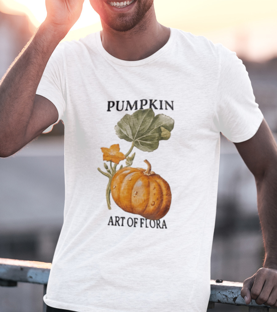 Pumpkin Art Of Flora Botanical T-Shirt