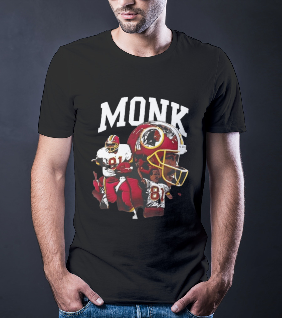 MONK Washington Redskins Bootleg Football Helmet Player Collage 81 T-Shirt