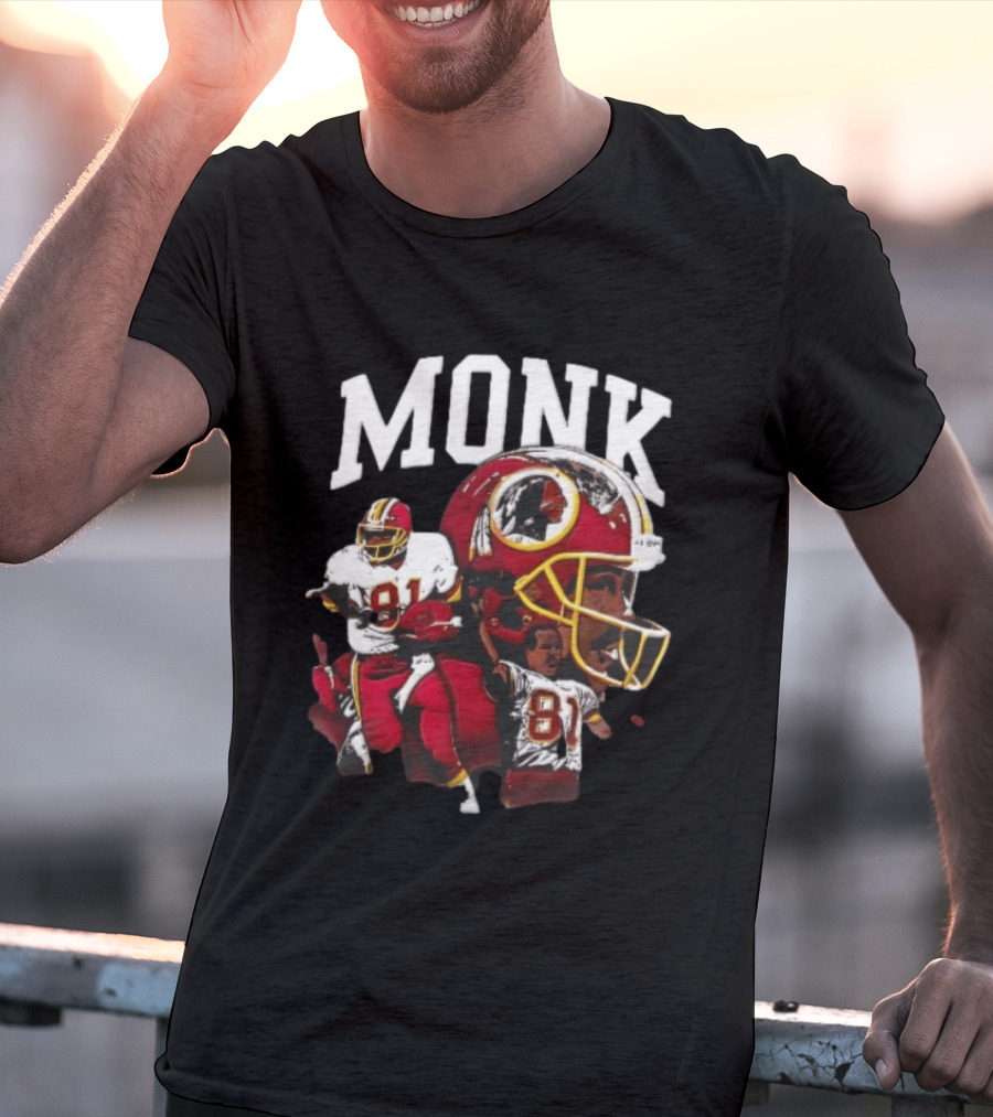 MONK Washington Redskins Bootleg Football Helmet Player Collage 81 T-Shirt