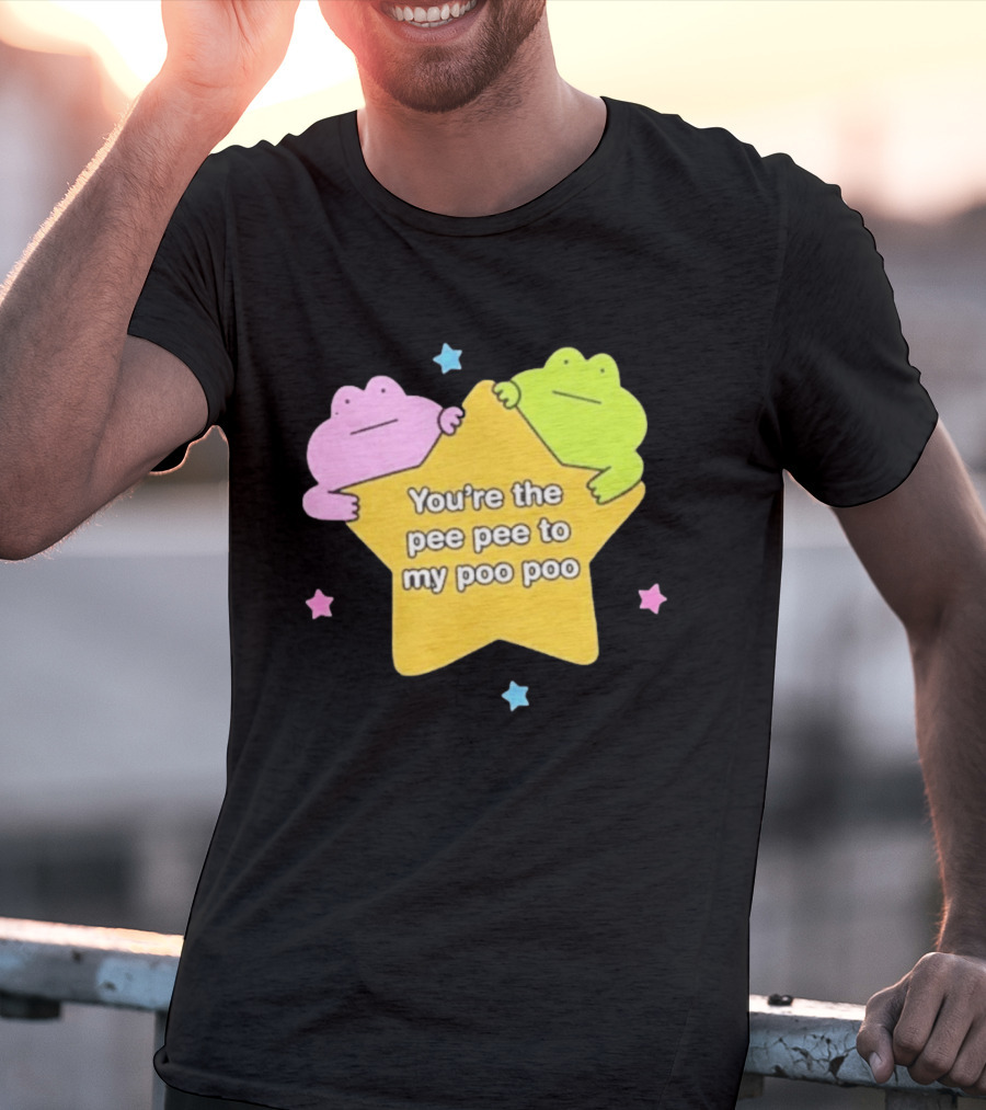 You're The Pee Pee To My Poo Poo Frogs Star Cute Pastel Kawaii Frogs T-Shirt
