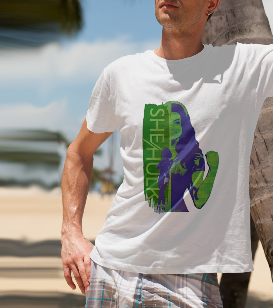 She Hulk Marvel Superhero Jennifer Walters Comic Style Heroic Pose T-Shirt