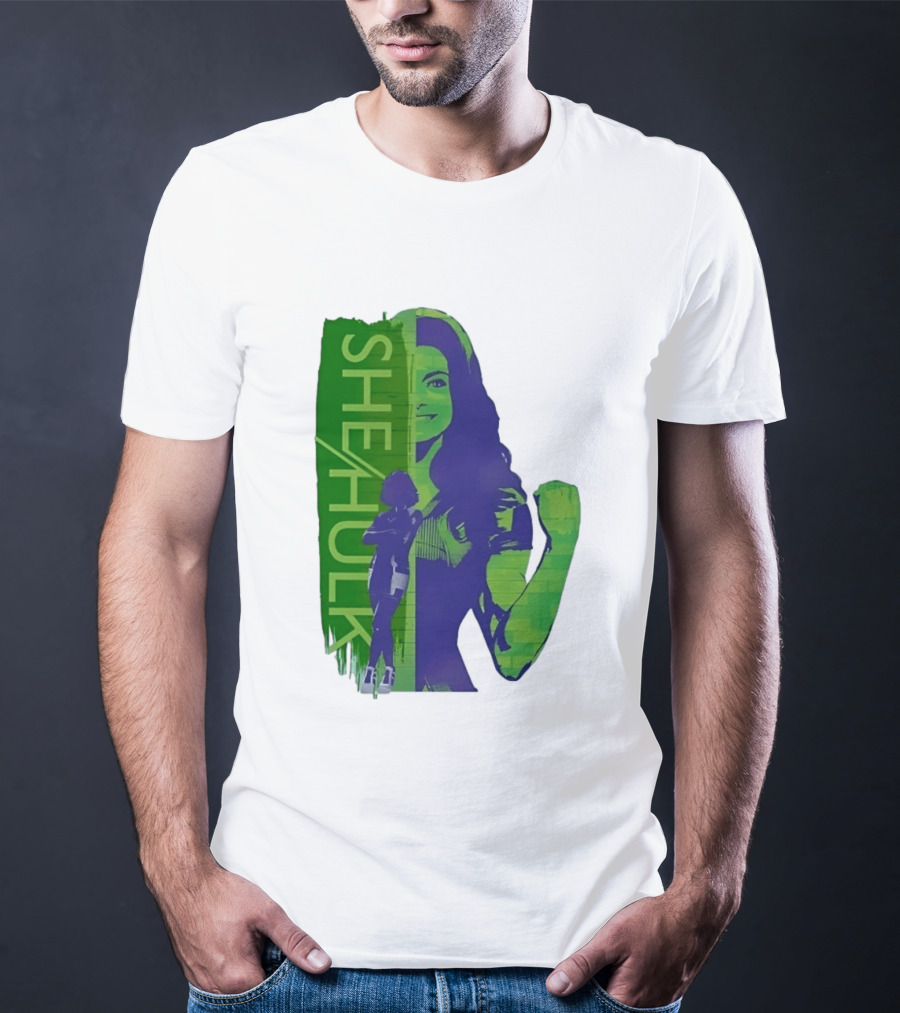 She Hulk Marvel Superhero Jennifer Walters Comic Style Heroic Pose T-Shirt