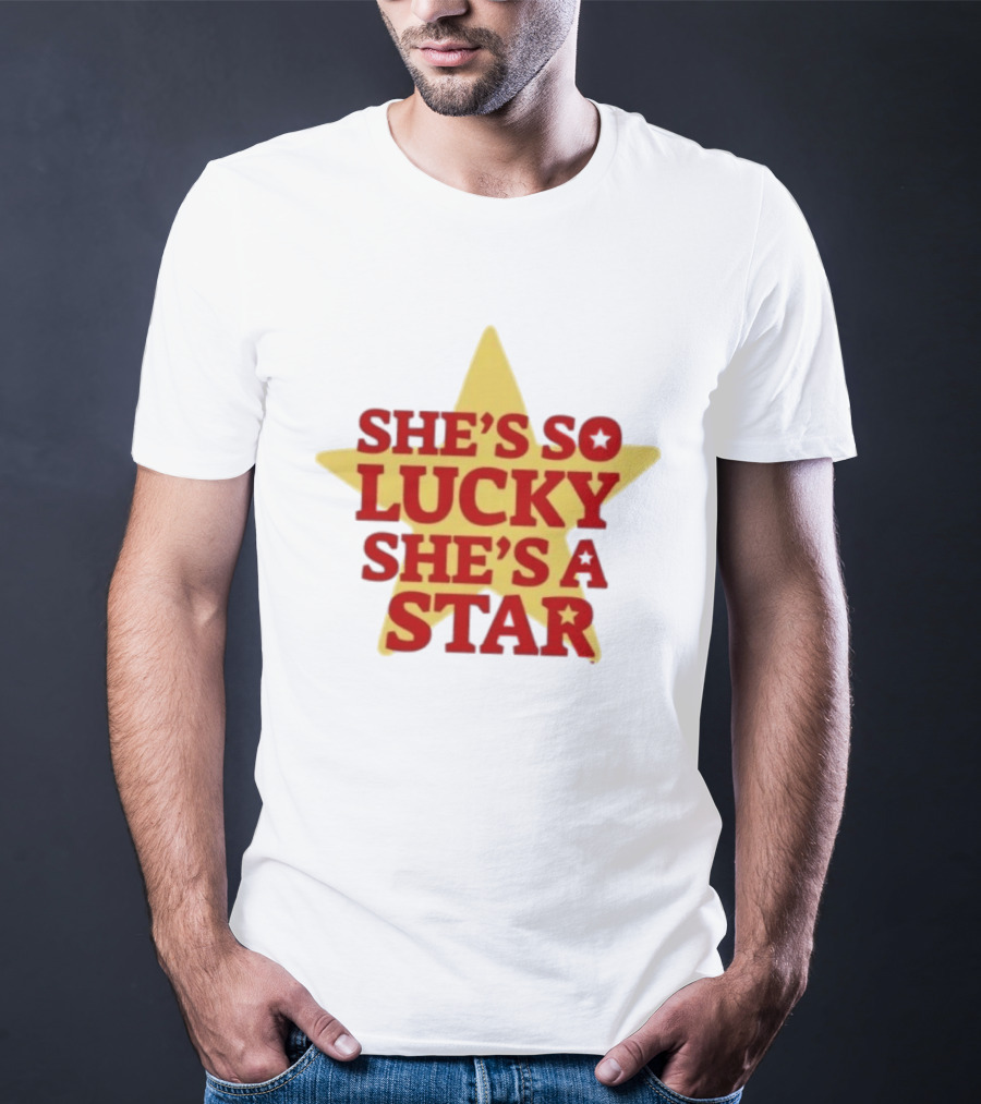 She's So Lucky She's A Star Yellow Star T-Shirt