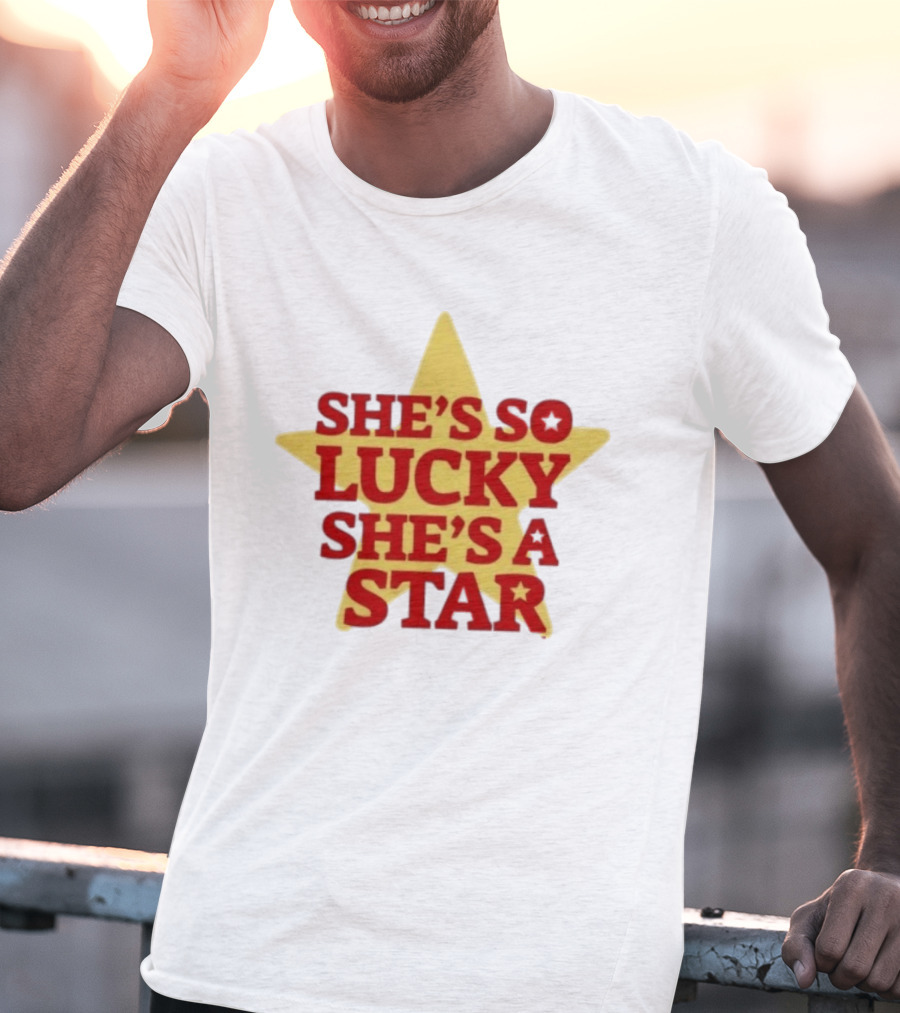 She's So Lucky She's A Star Yellow Star T-Shirt