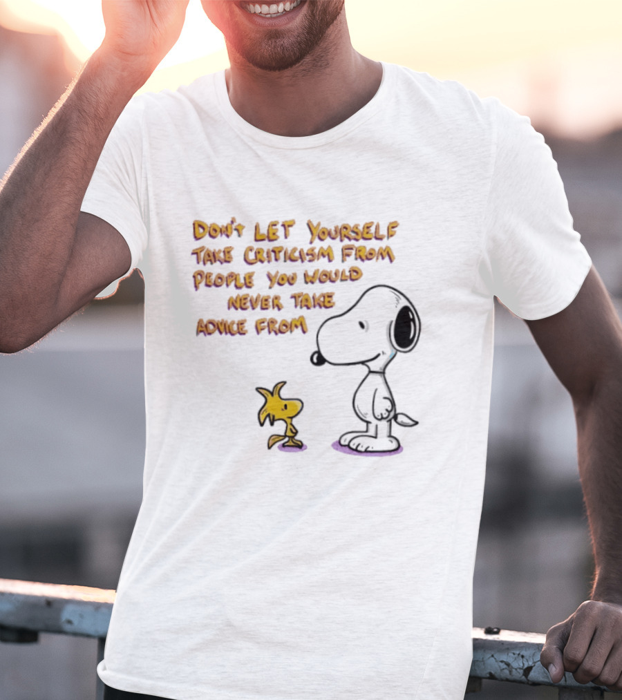 Snoopy Advice Criticism Peanuts Woodstock T-Shirt