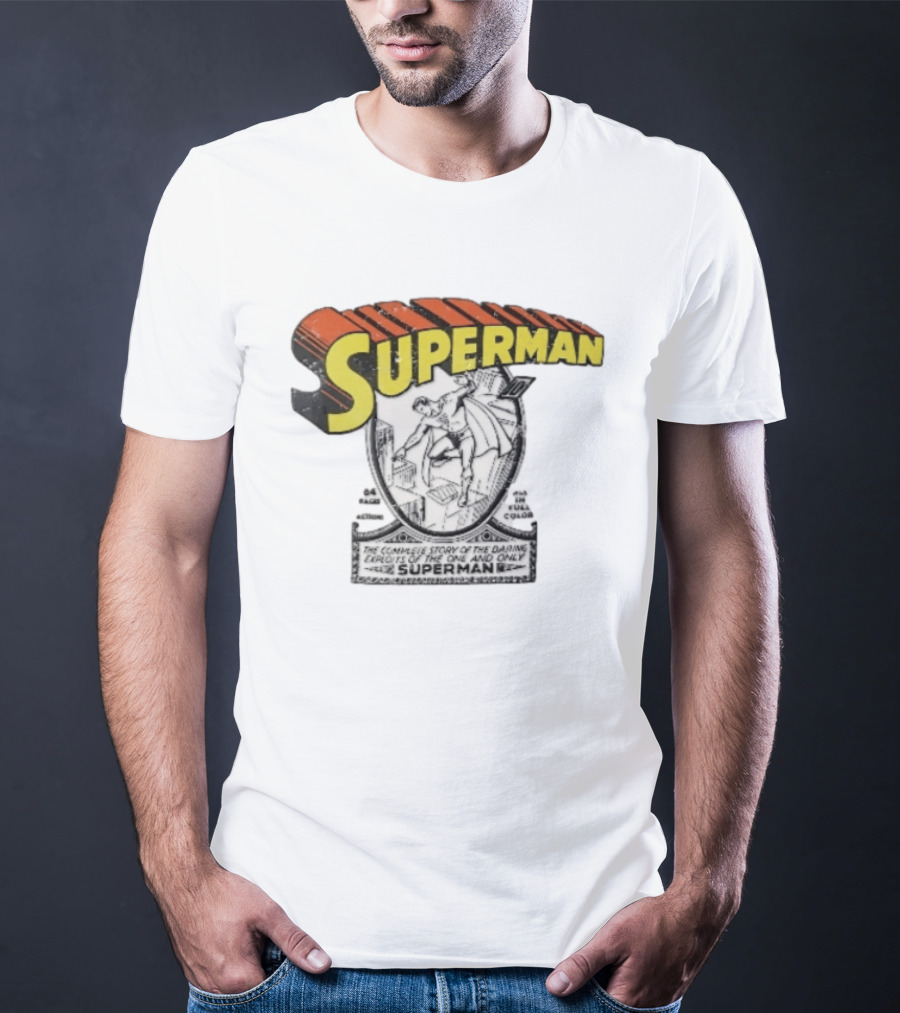 Superman The Complete Story Of The Daring Exploits Of The One And Only Comic Book Cover T-Shirt