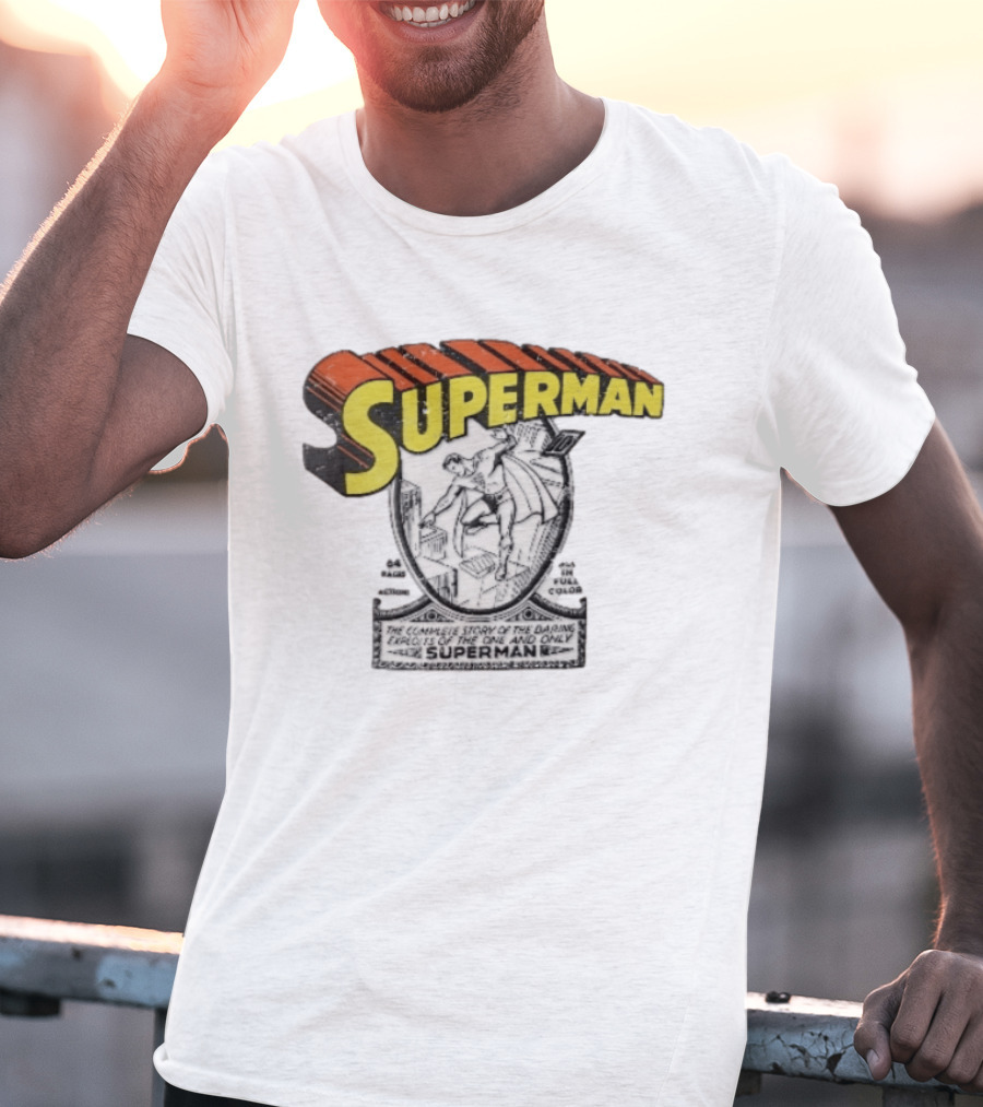 Superman The Complete Story Of The Daring Exploits Of The One And Only Comic Book Cover T-Shirt