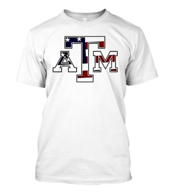Texas A&M Football USA Flag Salute To Service T-Shirt