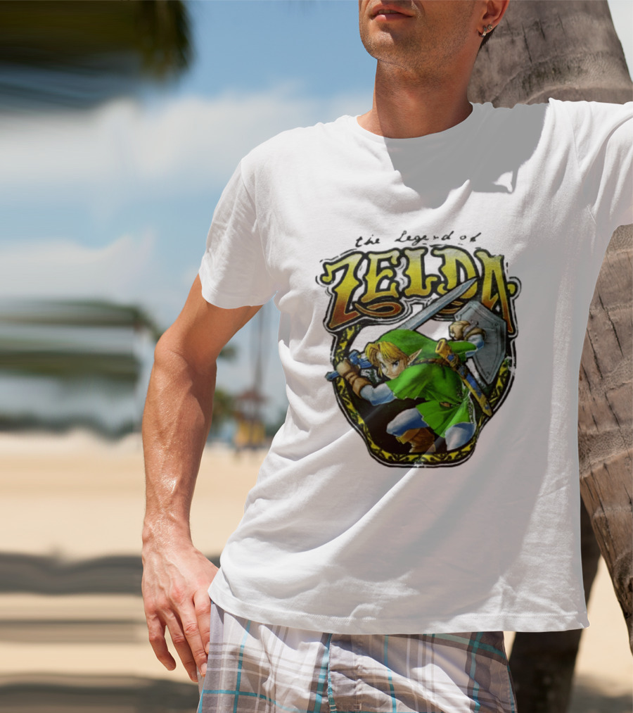 The Legend Of Zelda Link With Sword And Shield T-Shirt