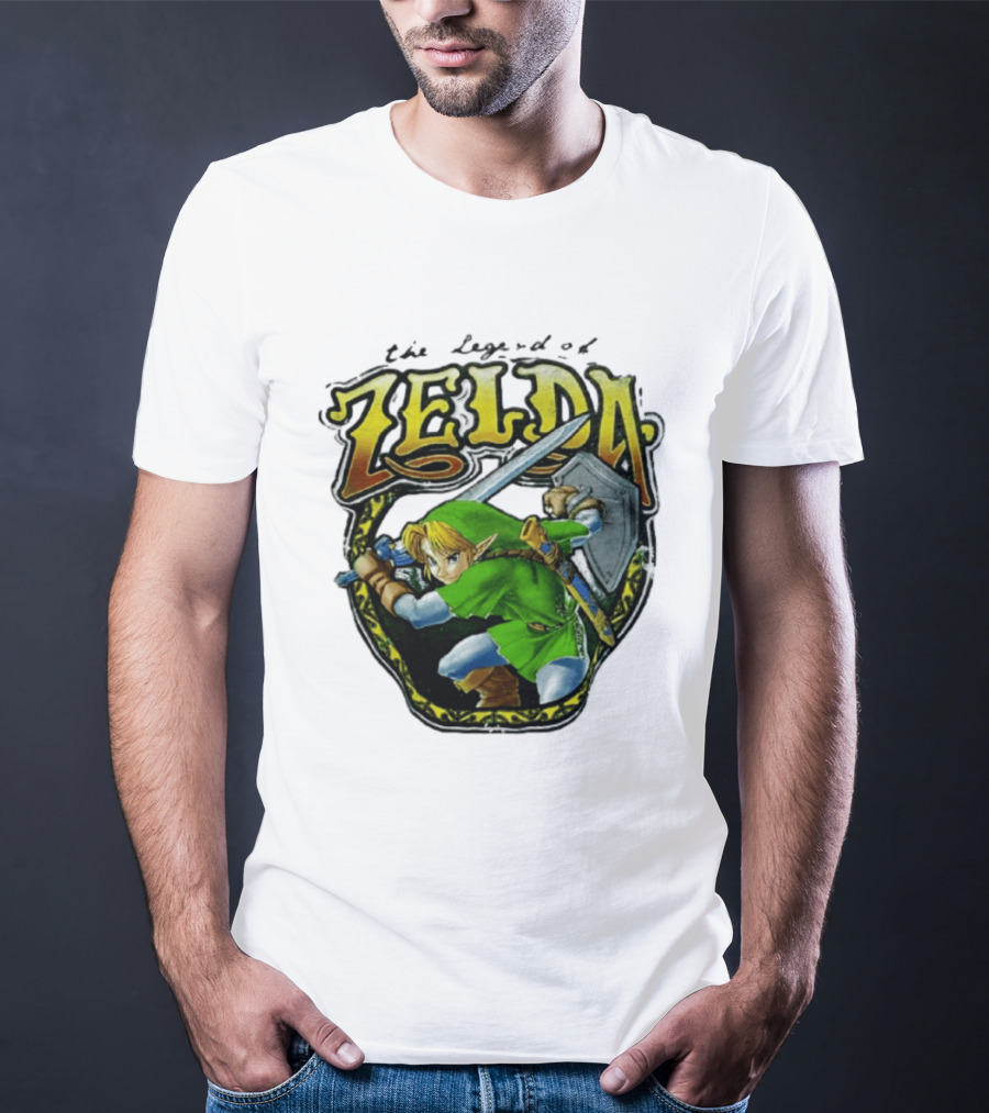 The Legend Of Zelda Link With Sword And Shield T-Shirt