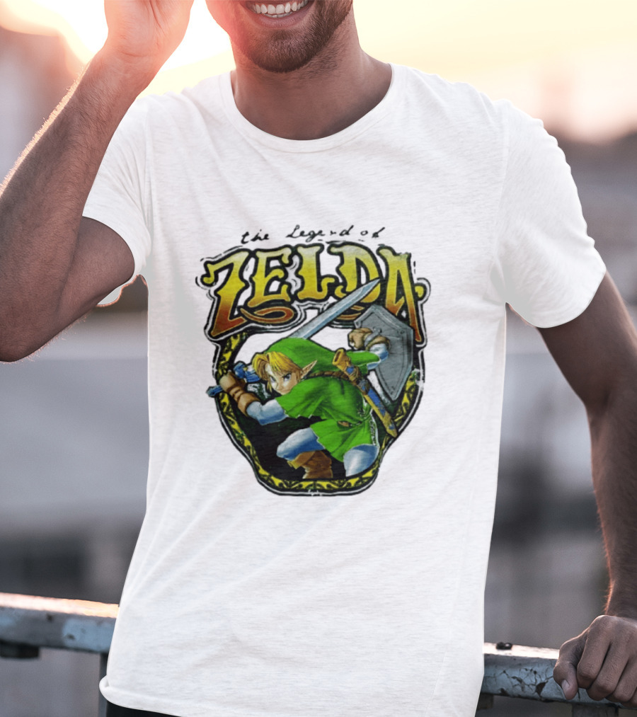 The Legend Of Zelda Link With Sword And Shield T-Shirt