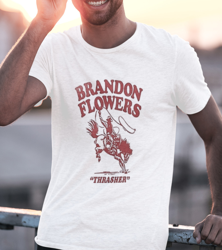 Brandon Flowers Thrasher Tour Dates Schedule Cowboy T-Shirt