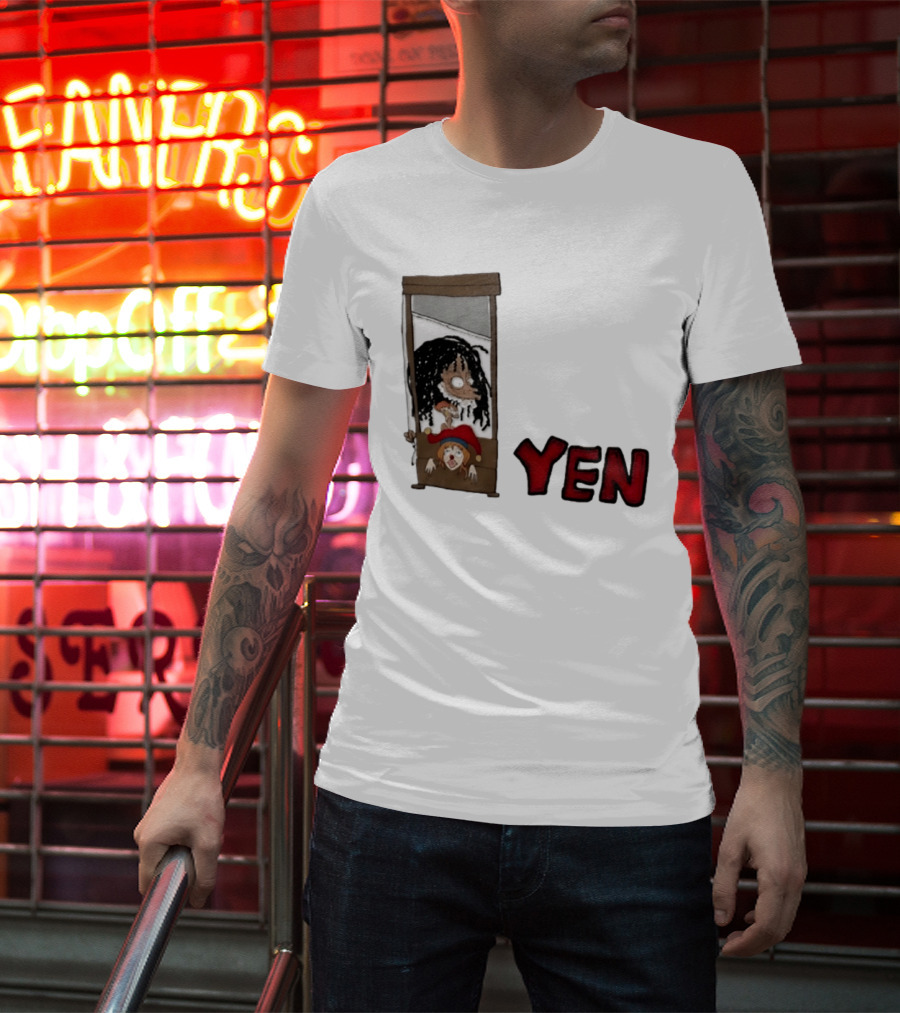 Yen Guillotine Clown Head Cartoon T-Shirt