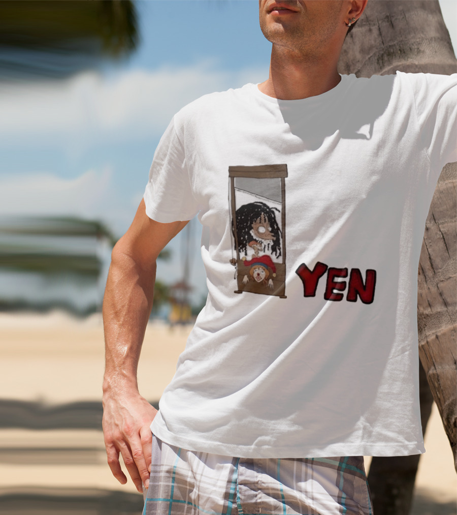 Yen Guillotine Clown Head Cartoon T-Shirt