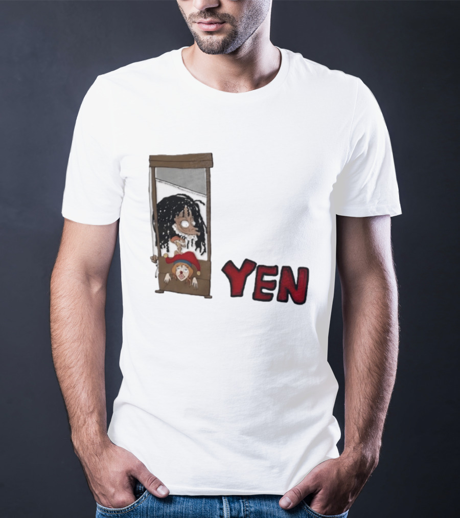 Yen Guillotine Clown Head Cartoon T-Shirt