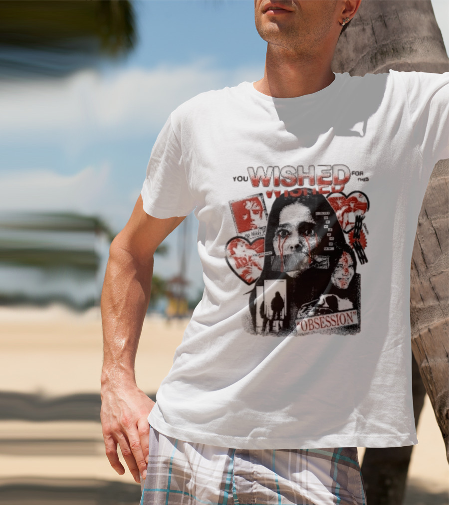 You Wished For This Obsession Nikki Halftone Gagged Woman Blood Tears Collage T-Shirt