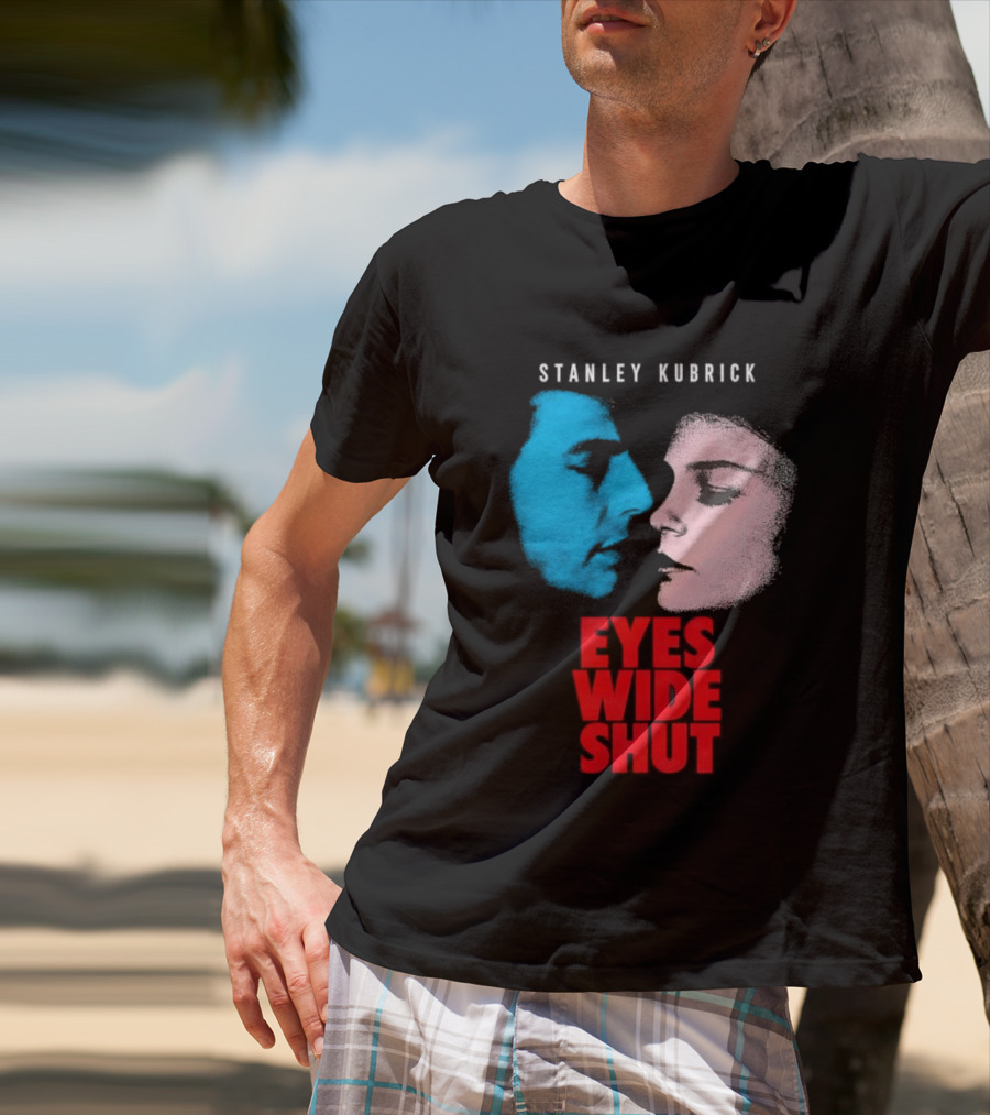 Stanley Kubrick Eyes Wide Shut Blue And Pink Faces T-Shirt