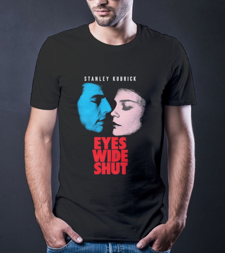 Stanley Kubrick Eyes Wide Shut Blue And Pink Faces T-Shirt