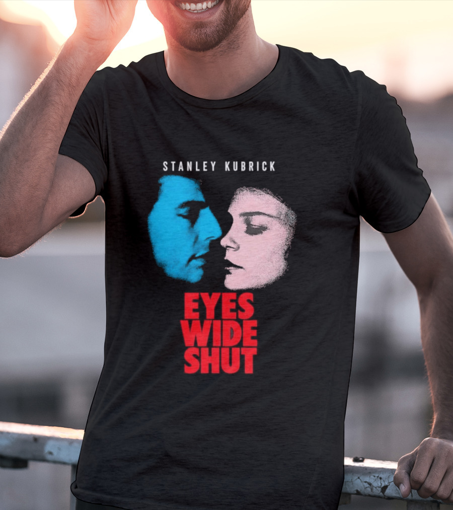 Stanley Kubrick Eyes Wide Shut Blue And Pink Faces T-Shirt