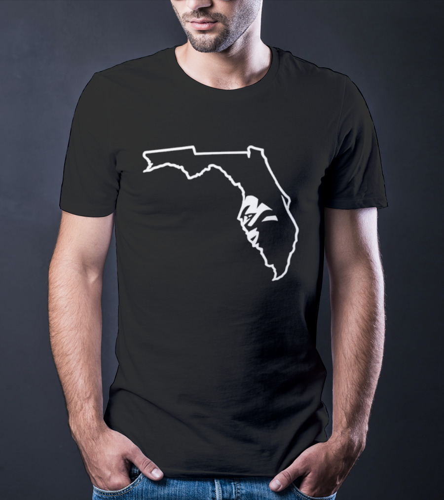 Miami Florida State Seminoles Outline Map T-Shirt